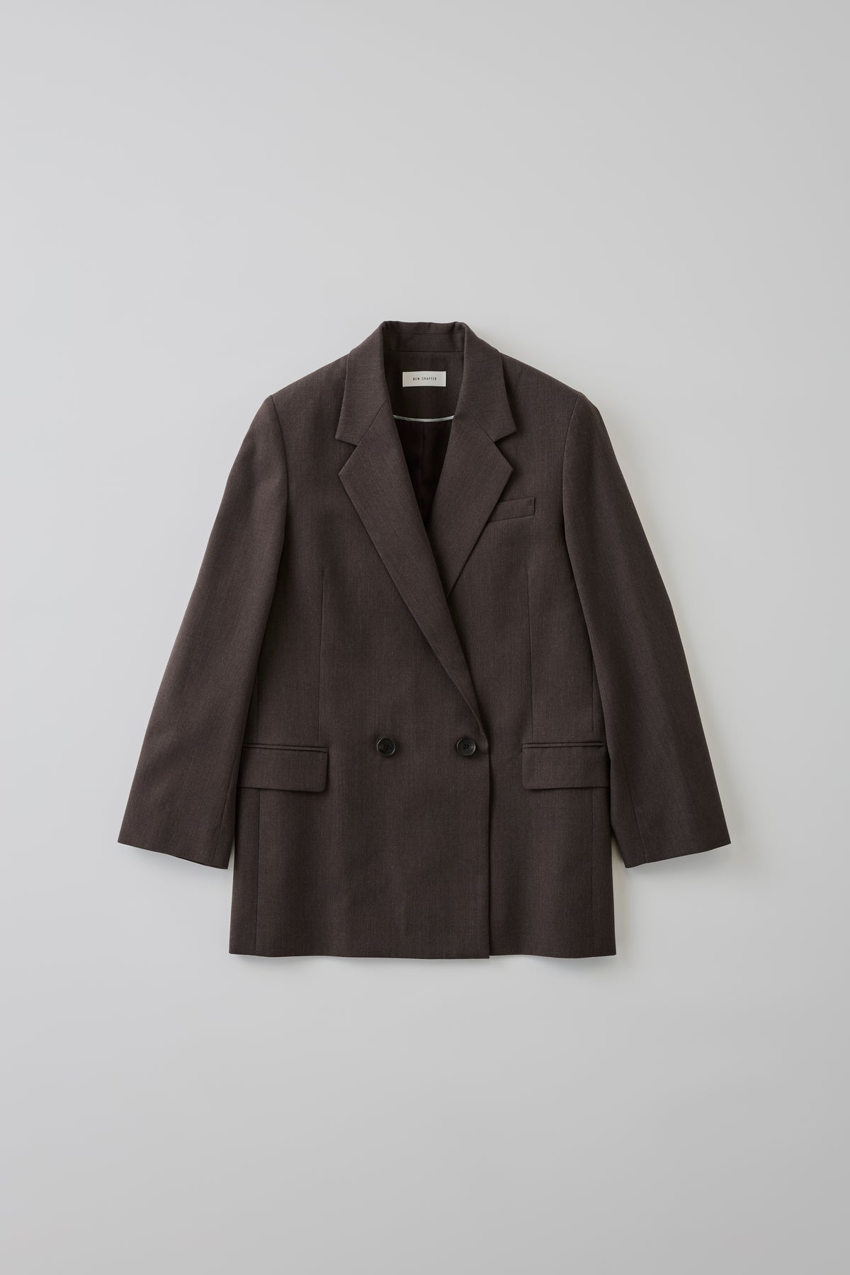 Wool Tailored Double-Breasted Jacket［Top Brown］