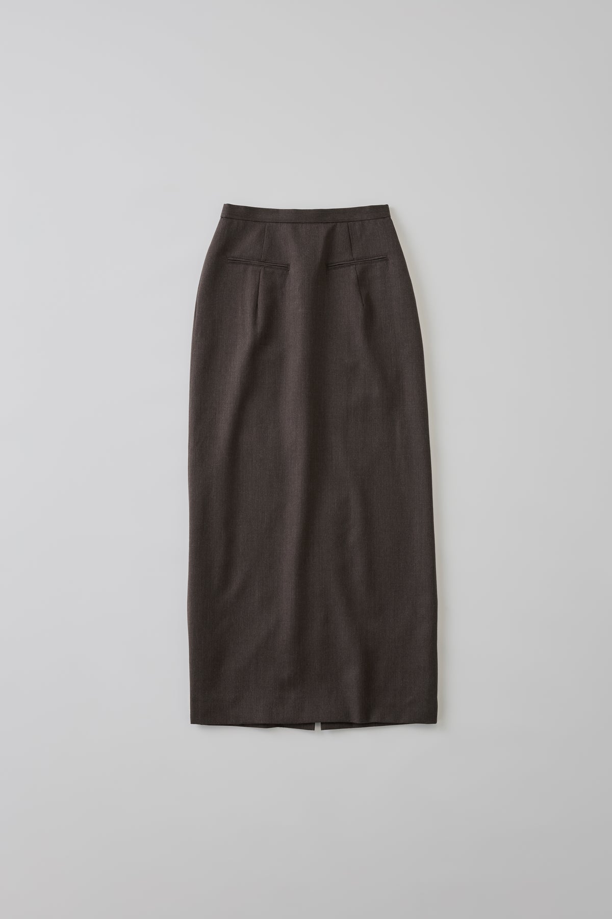 Wool Tailored I-Line Skirt［Top Brown］