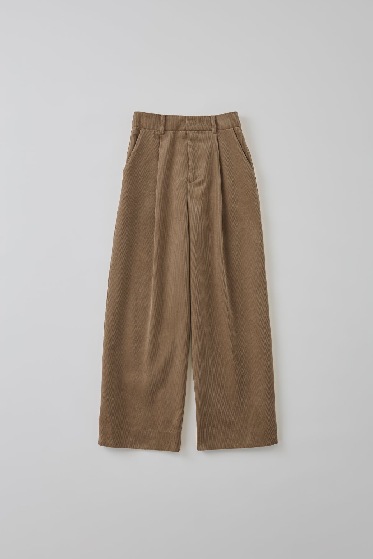 Corduroy Wide Straight Trousers/Brisbane Moss［Khaki Beige］