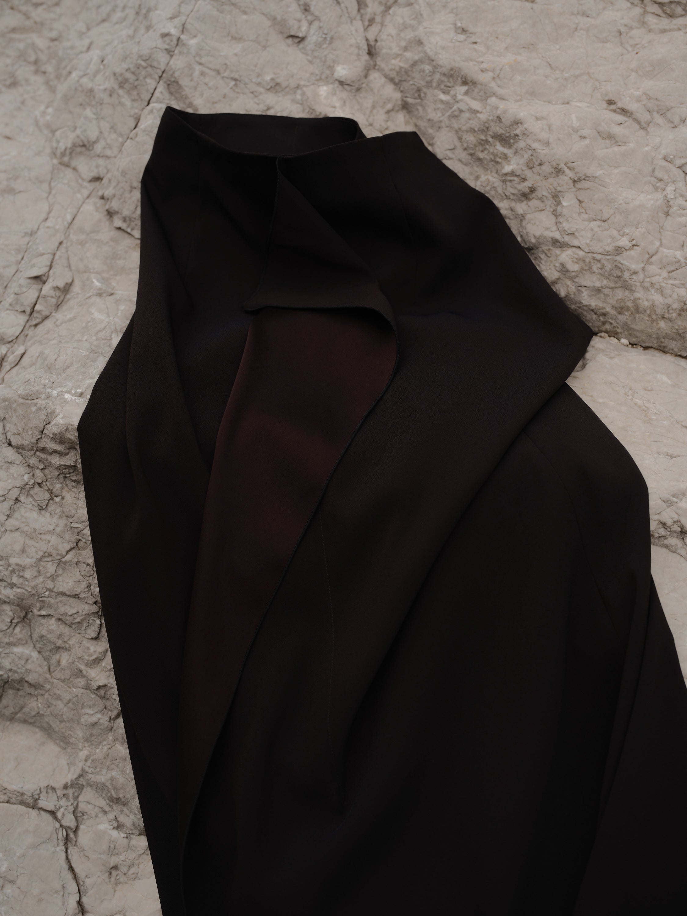 Triacetate Back Satin Skirt(Black)