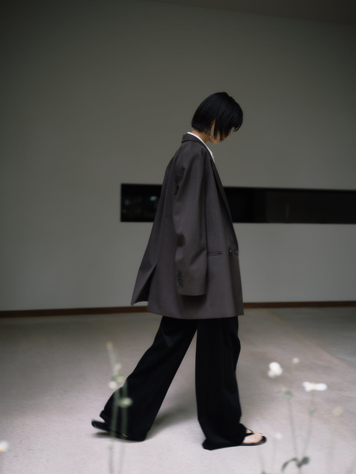 Wool Tailored Double-Breasted Jacket［Top Brown］