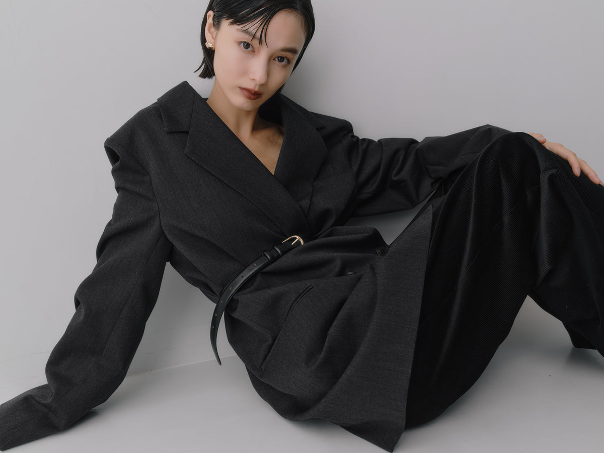Wool Tailored Double-Breasted Jacket［Top Gray］
