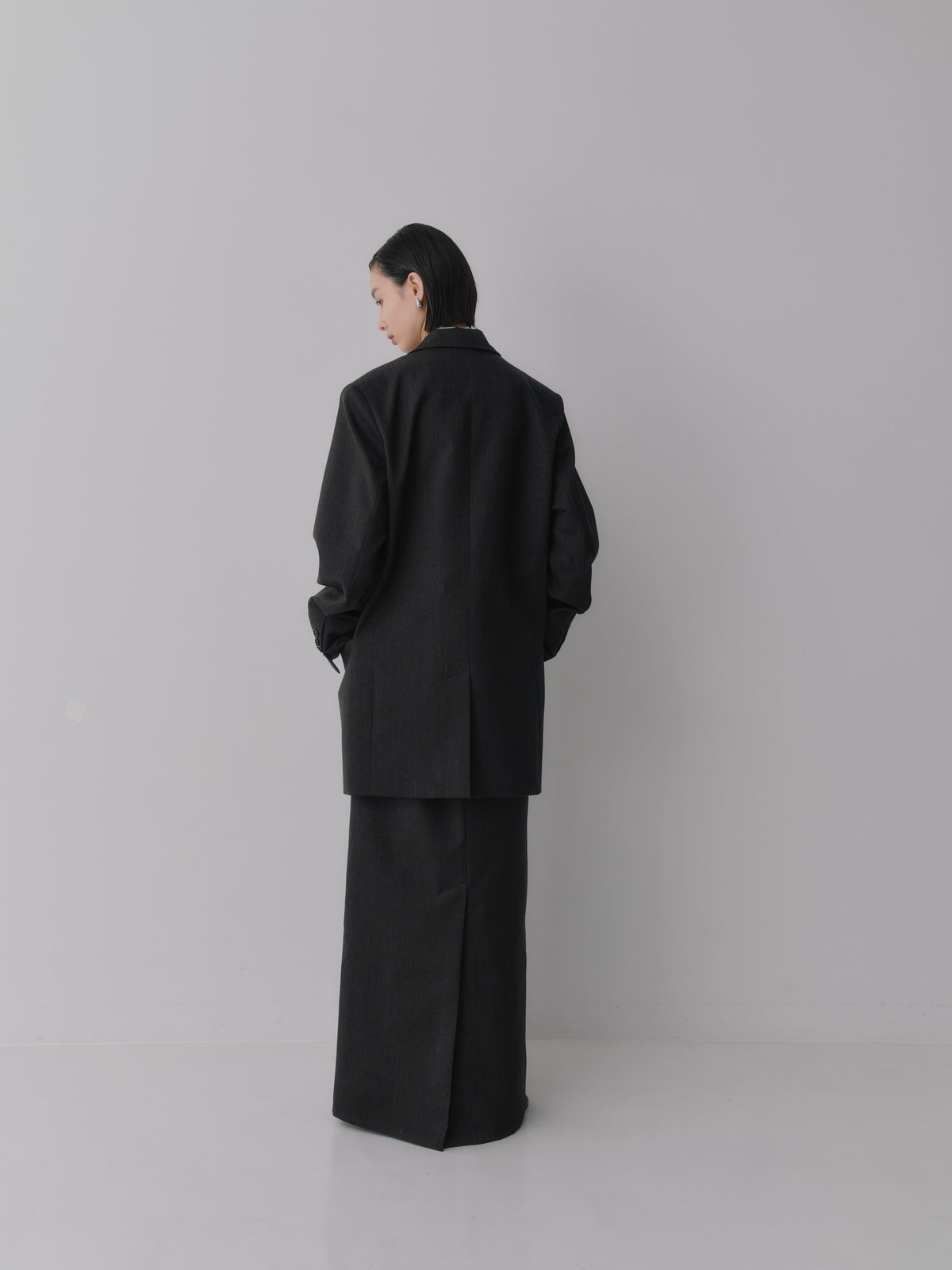 Wool Tailored Double-Breasted Jacket［Top Gray］