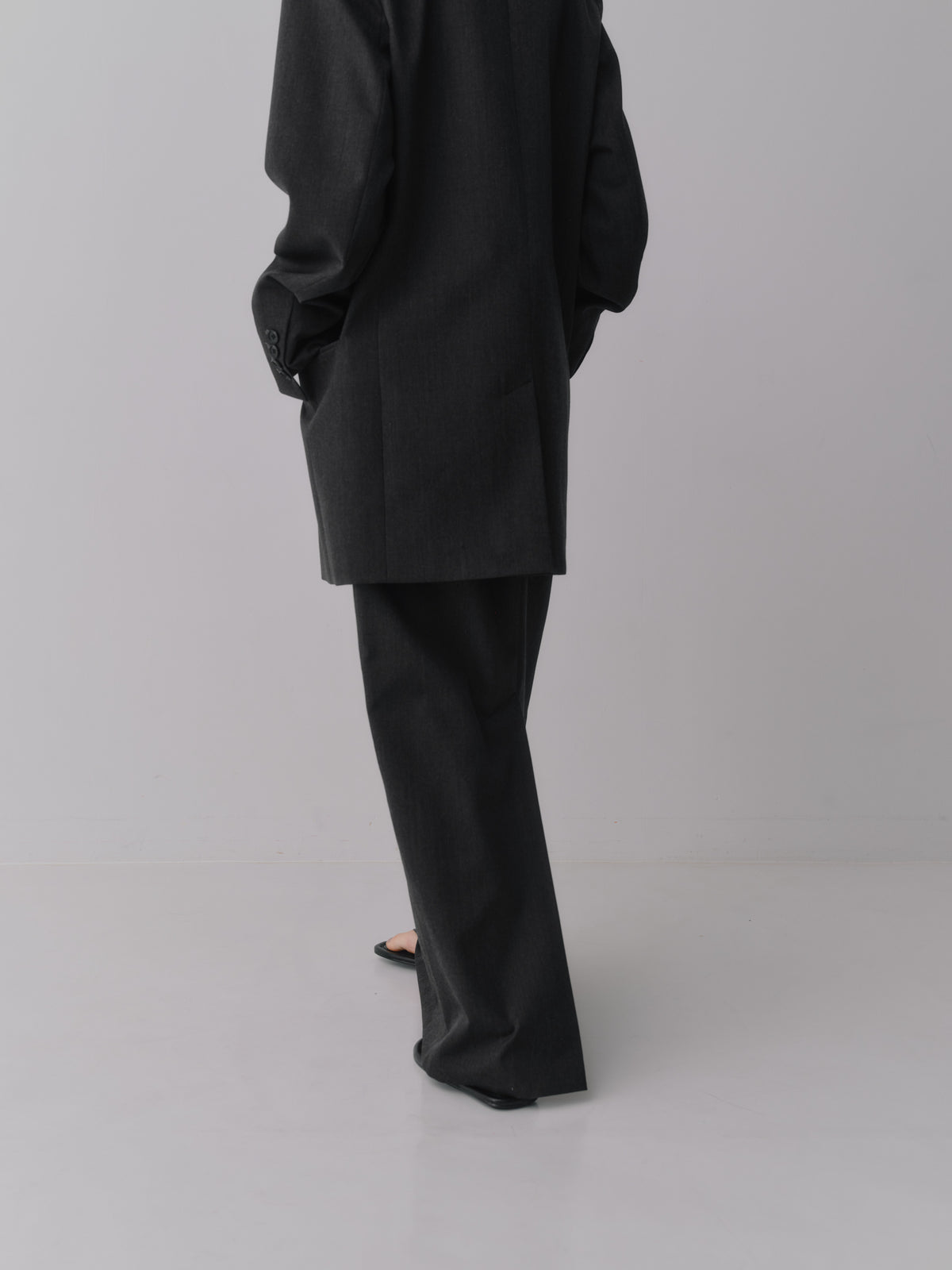 Wool Tailored I-Line Skirt［Top Gray］