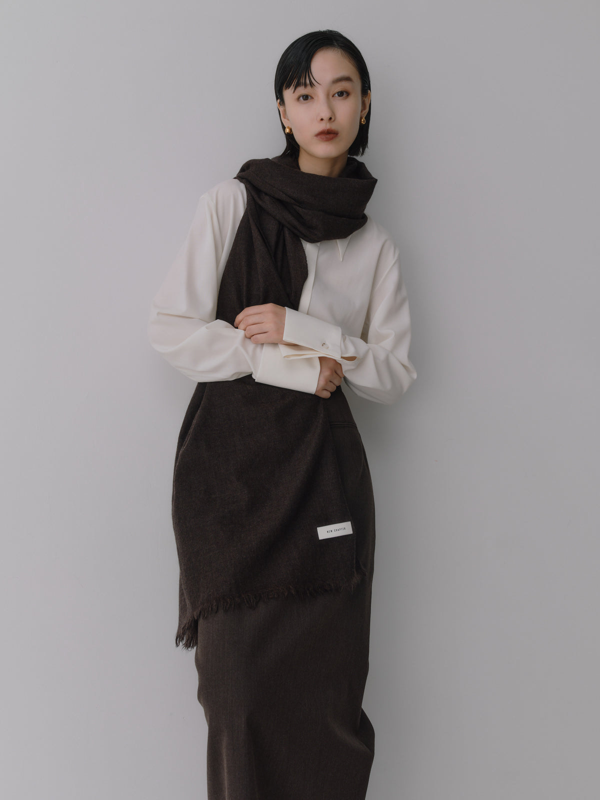 Silky Wool Dress Shirt［Ecru Ivory］