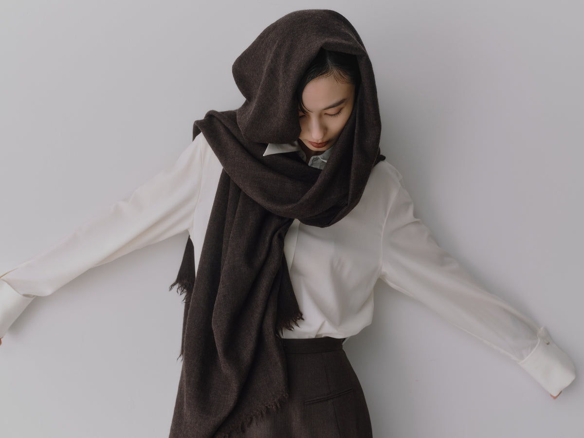 Silky Wool Dress Shirt［Ecru Ivory］
