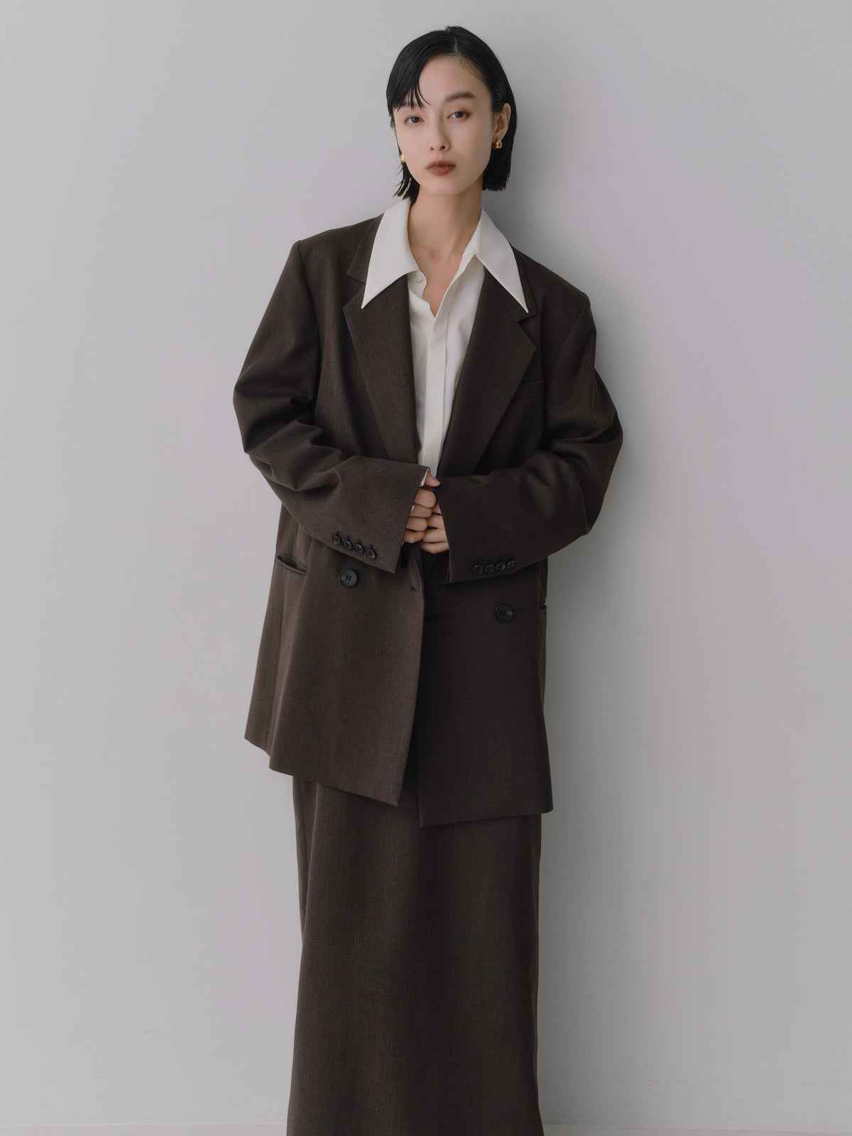 Silky Wool Dress Shirt［Ecru Ivory］
