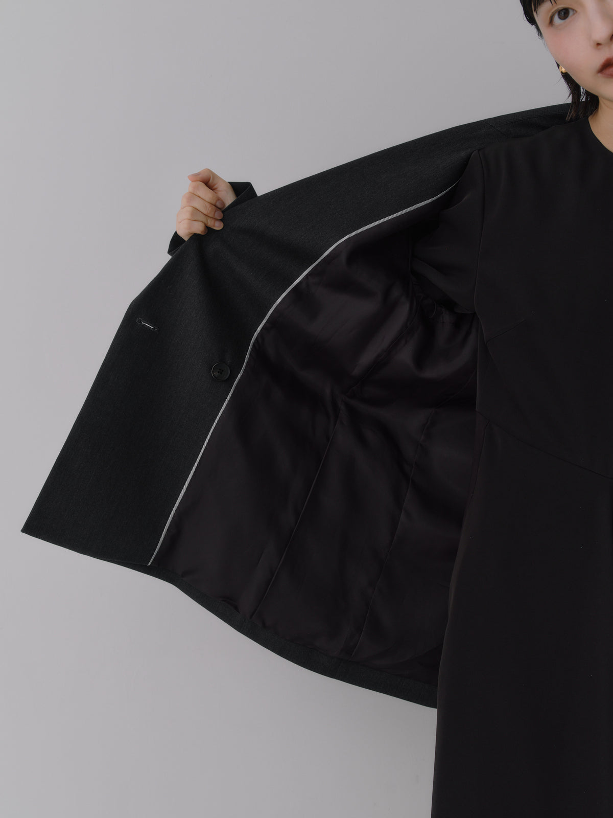 Wool Tailored Double-Breasted Jacket［Top Brown］