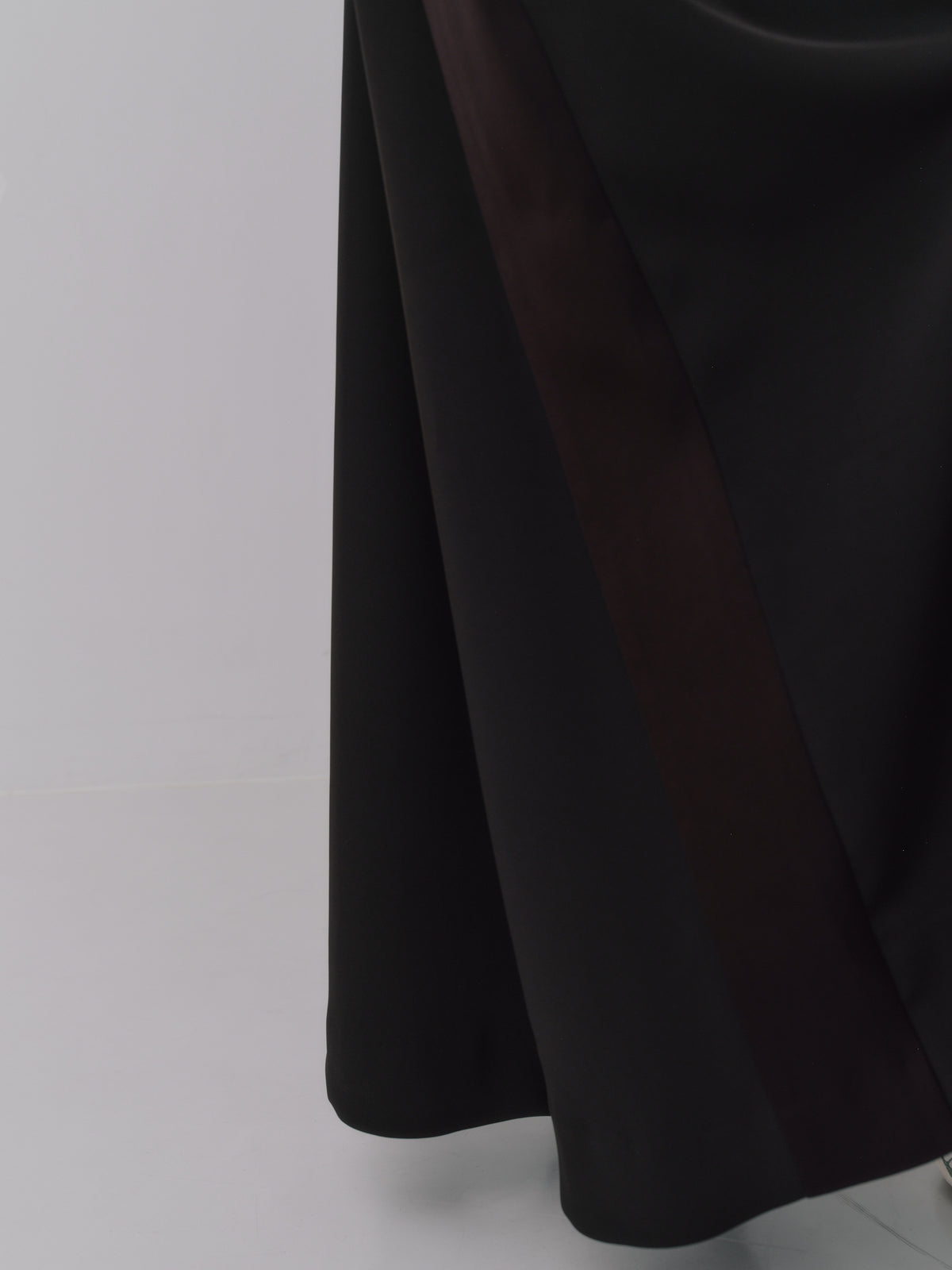 Deep Black Triacetate Twill Dress